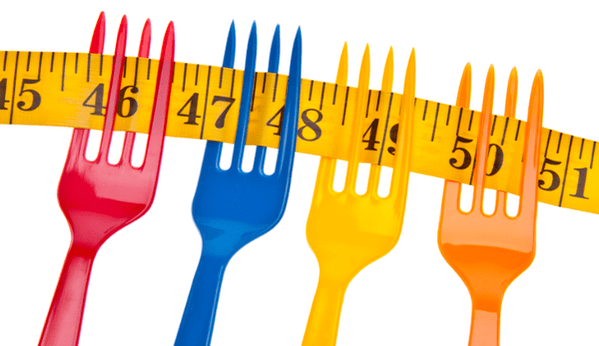 centimeter on the fork symbolizes weight loss in the Ducan diet