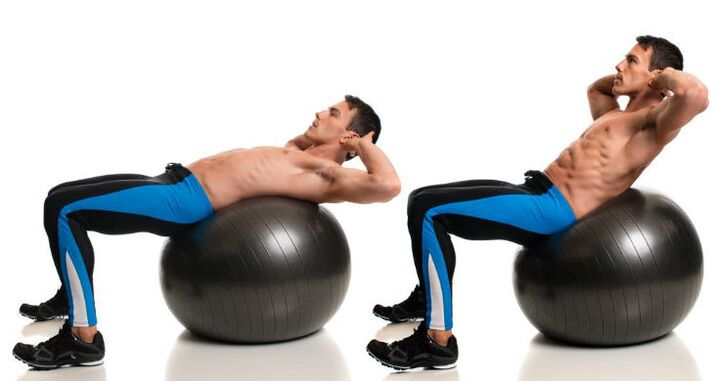 For the upper abdominal press, the ball twist is ideal